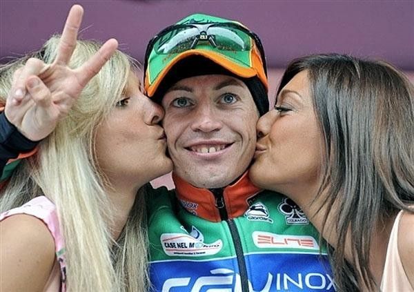 Sella loves the attention and indicates the number of podium girls he wants &ndash; or was that for the number of stage winds?