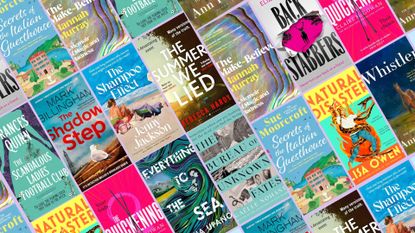 the front covers of best books to read in august, including the shadow step, the shampoo effect, the summer we lied, natural disasters, everything to the sea, back stabbers, and more