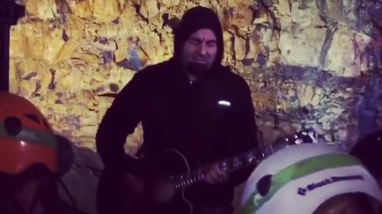 Chino Moreno plays 400ft inside Icelandic volcano