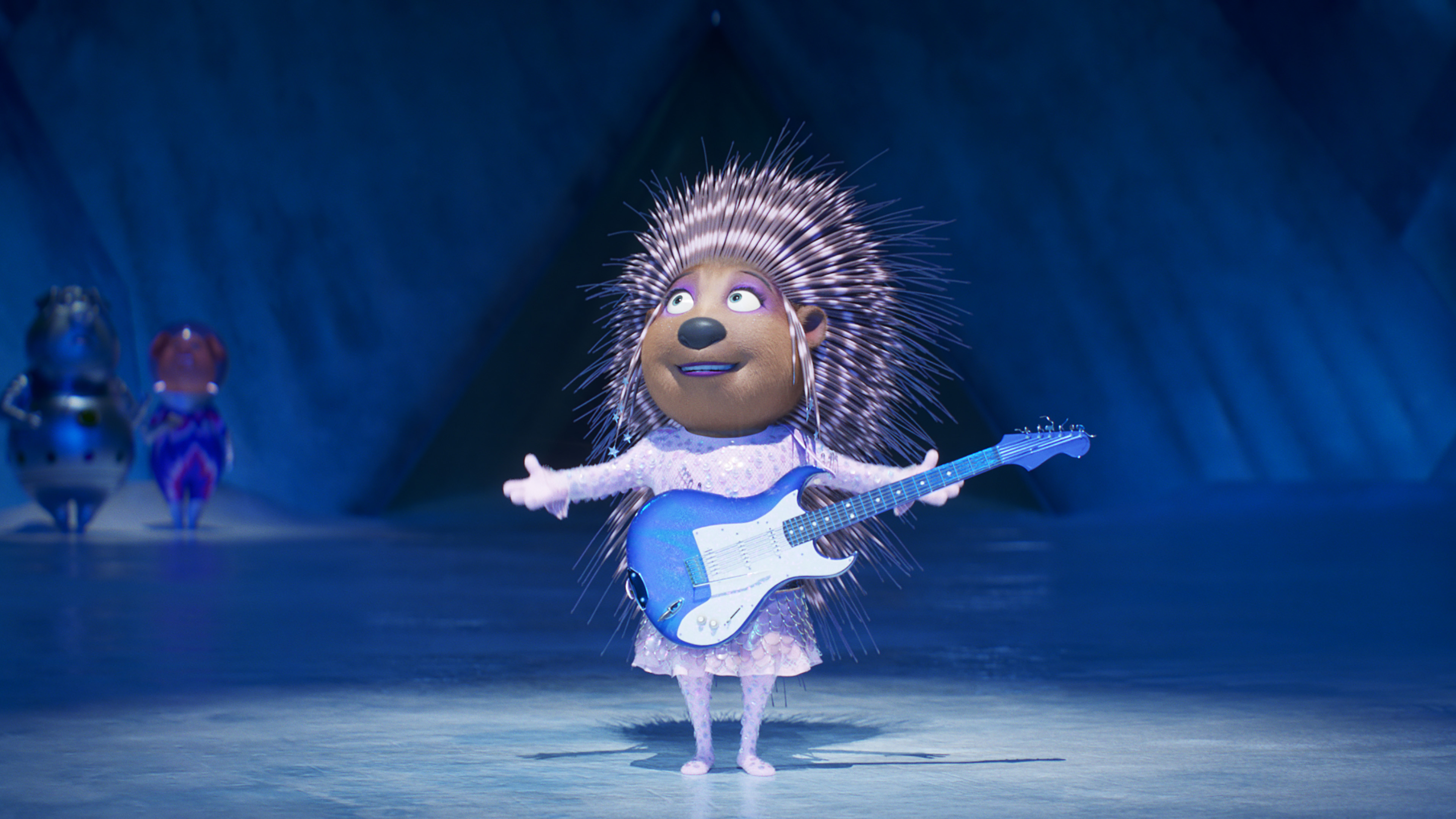 TV tonight Scarlett Johansson voices Ash the porcupine