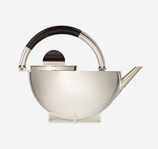 A silver tea pot by Marianne Brandt