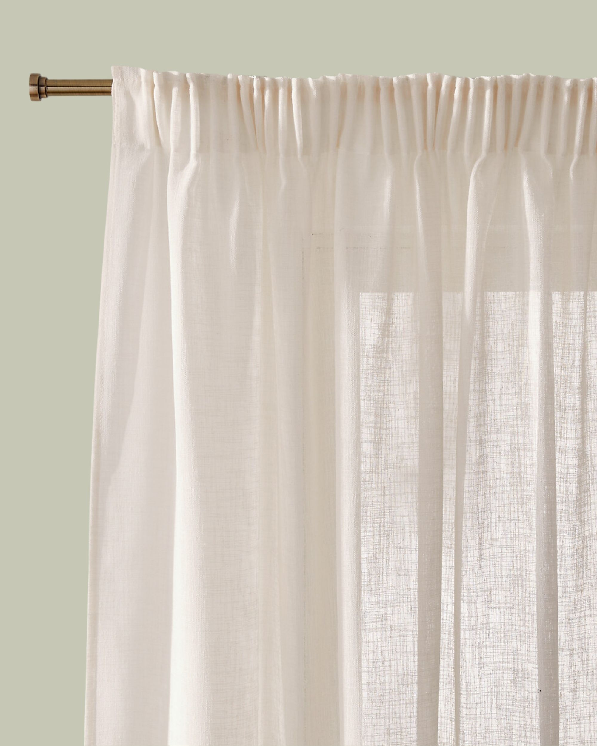 La Redoute , Nyong Voile Panel With Pencil Pleat and Wave