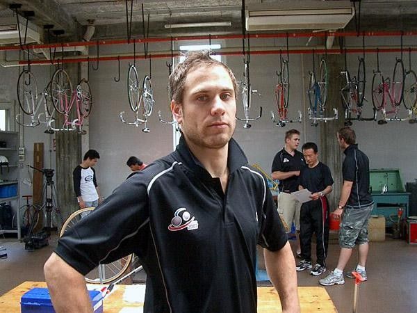 Ben in bike assembly class