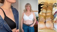 Matilda Stanley and Julie Player testing bras