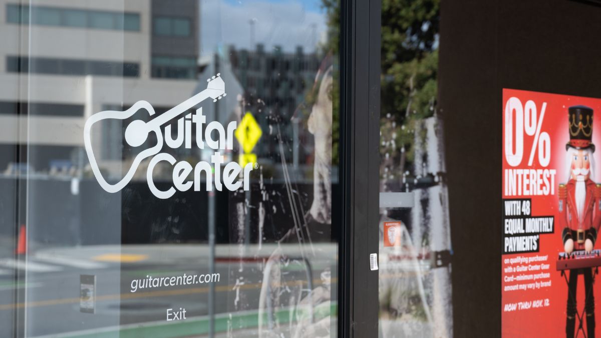 Guitar Center store window