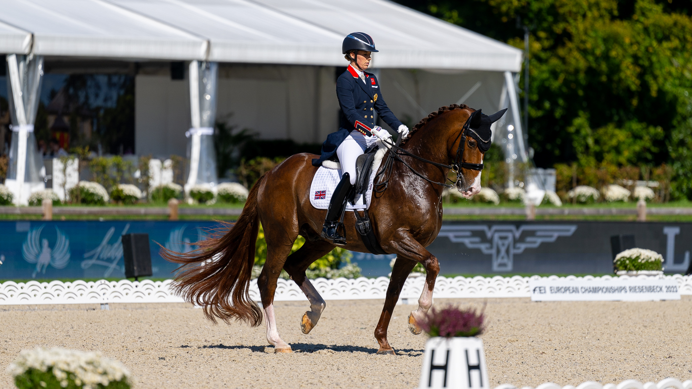 Charlotte Dujardin and Imhotep at the European Dressage Championships
