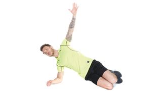 Chris Richardson from Zero Gravity Pilates demonstrates how to do a kneeling side plank