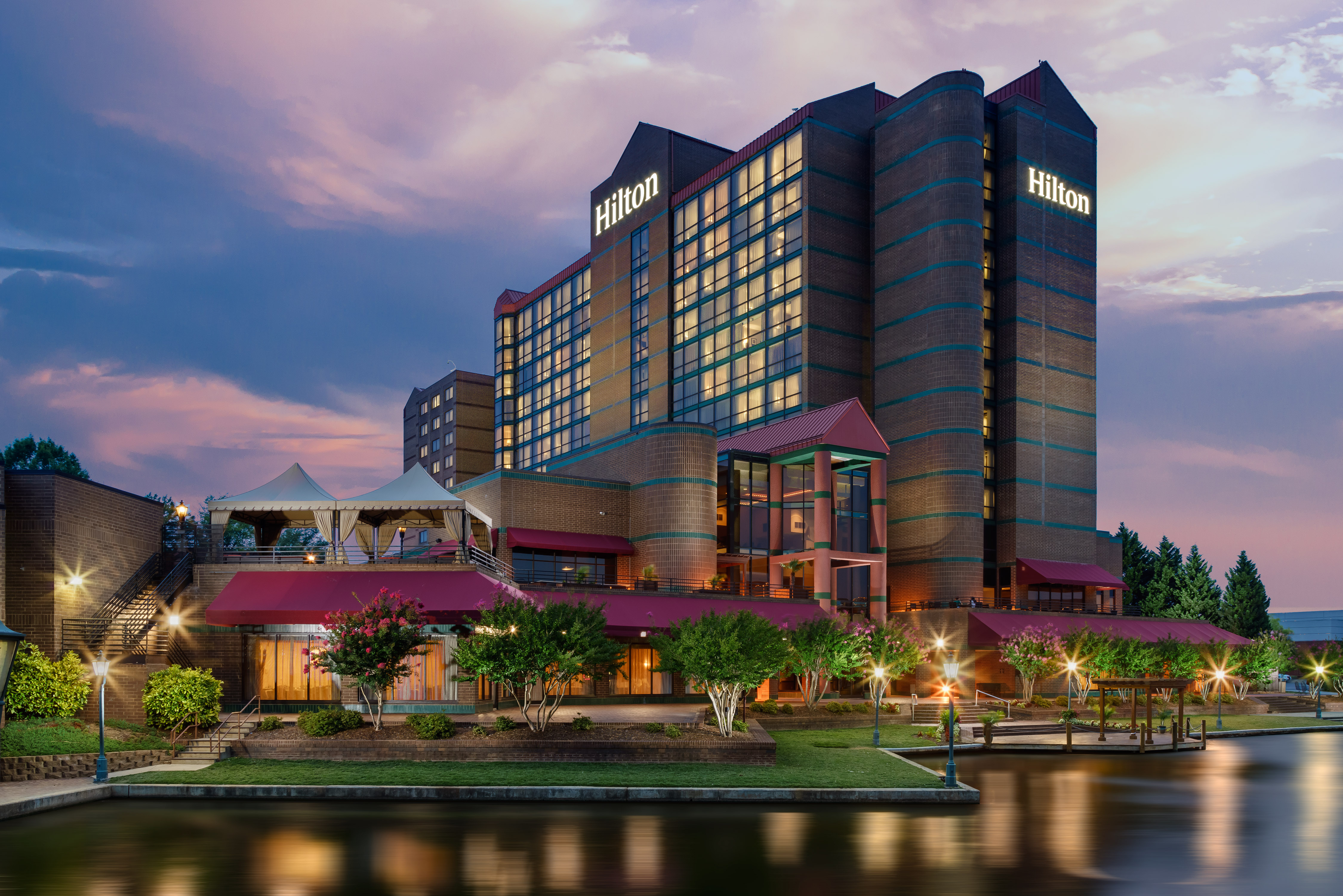 Hilton Hotels at dusk