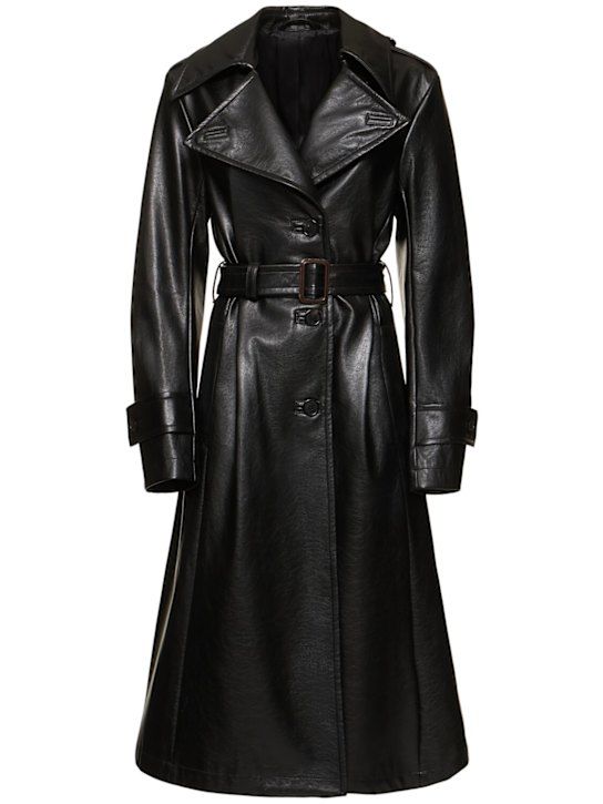 Oliv Belted Long Trench Coat - Acne Studios - Women - Black - 32 Dk