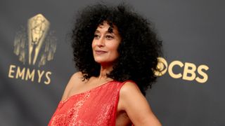 Tracee Ellis-Ross with natural bob with bangs
