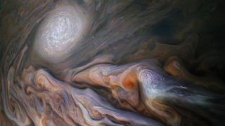 Jupiter's magnificent swirling clouds