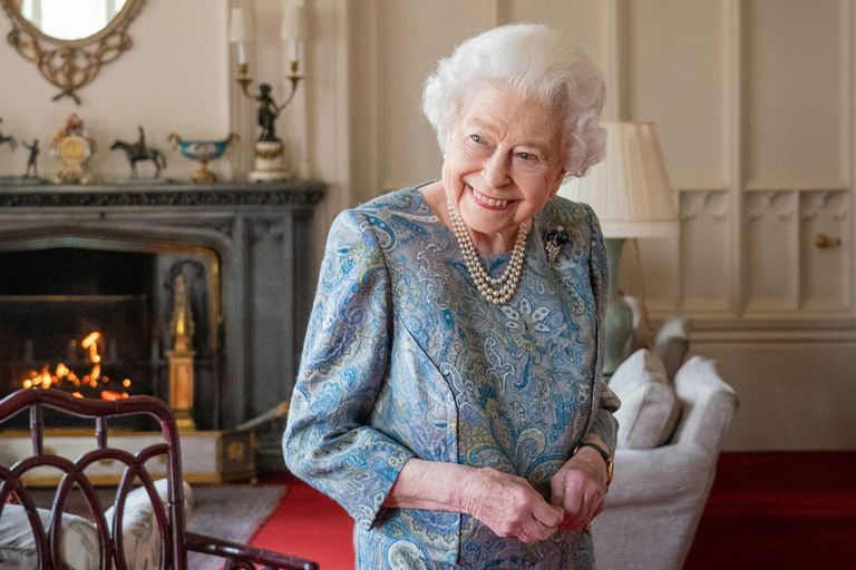 Queen Elizabeth II attends an audience with the President of Switzerland Ignazio Cassis