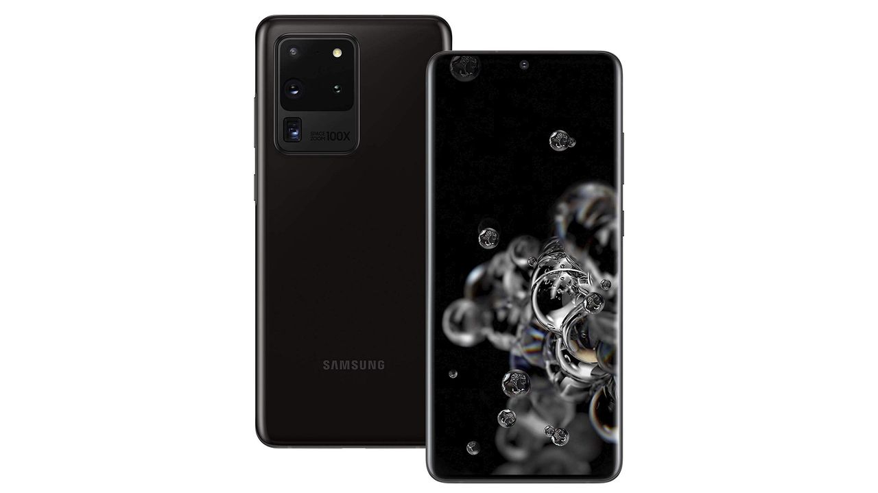 The Samsung Galaxy S20 Ultra in Cosmic Black