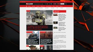 The PC Gamer web app, created with the latest build of Google Canary