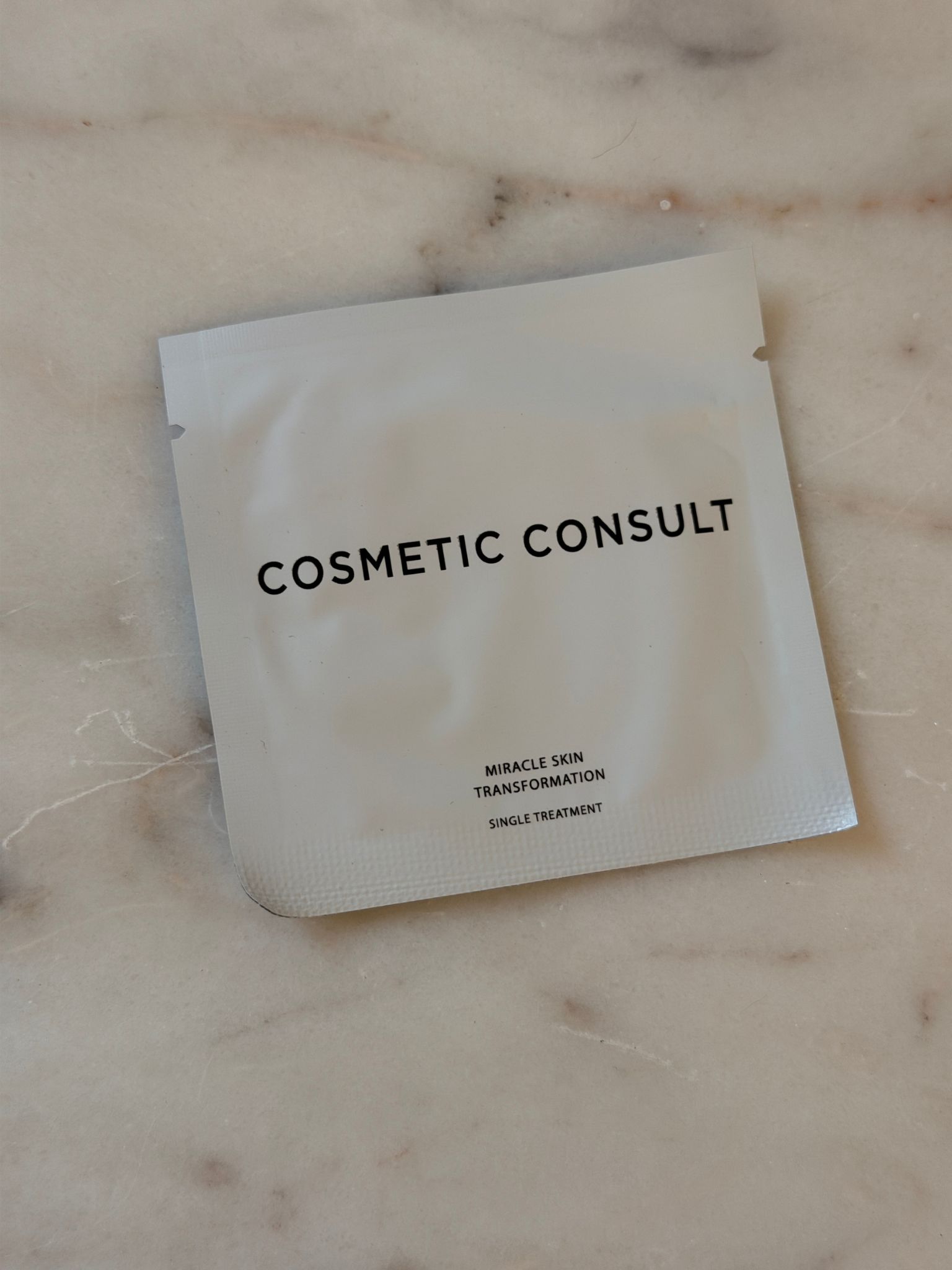 A sachet of the Cosmetic Consult Miracle Skin Transformation