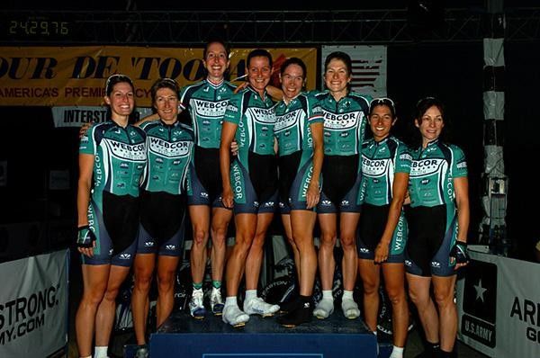 Team Webcor Builders happy after Tour de 'Toona Stage 1 win