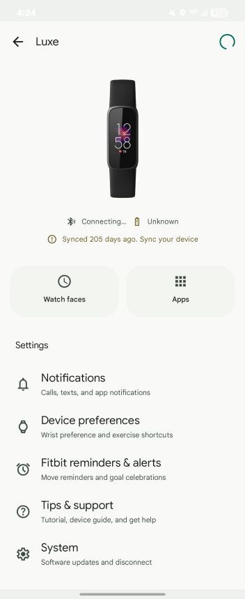 visual overhaul for the Fitbit app's design settings menu
