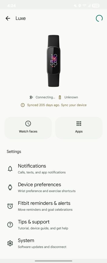 visual overhaul for the Fitbit app's design settings menu