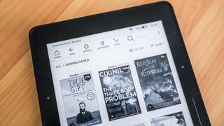 Kindle Unlimited library on a Kindle ereader