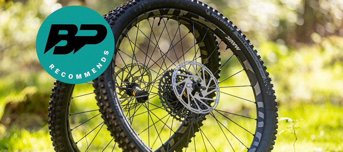 Mavic Deemax Enduro SL wheels with grass behind