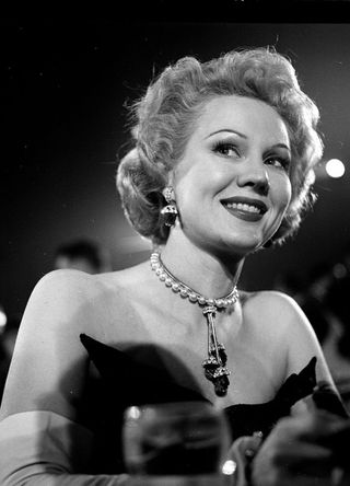 Virginia Mayo attending the Emmy Awards in Los Angeles, California