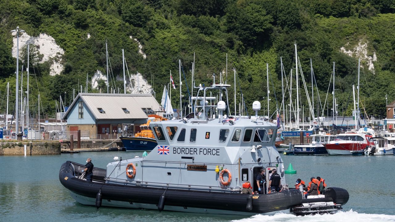 A Border Force vessel in Dover