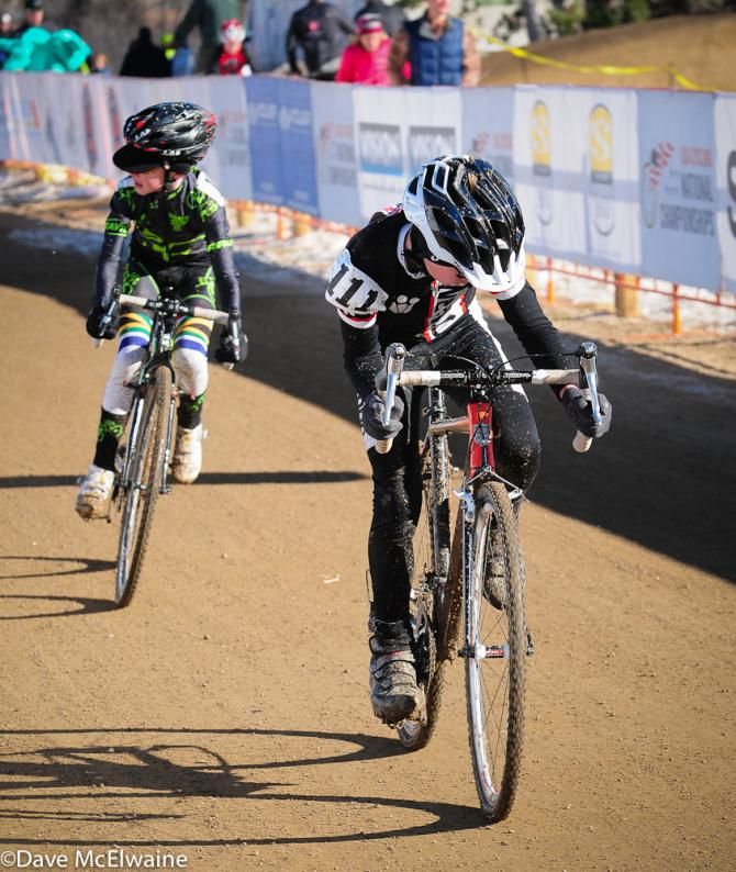 Two juniors sprint to the line