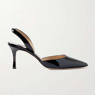 Carolyne 70 Patent-Leather Slingback Pumps