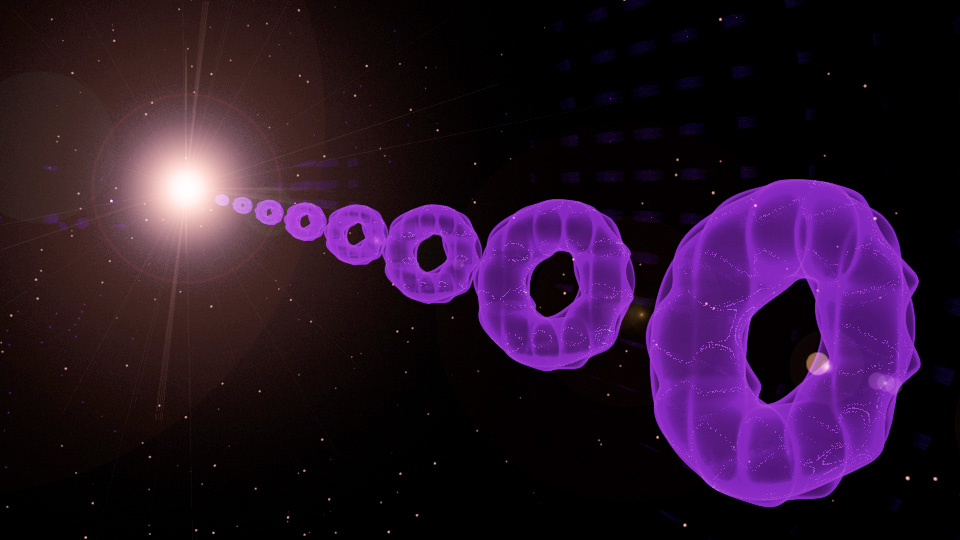 Expanding Bose-Einstein condensate ring art