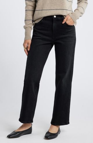 High Waist Straight Leg Jeans