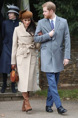 Harry and Meghan at Sandringham in 2017.