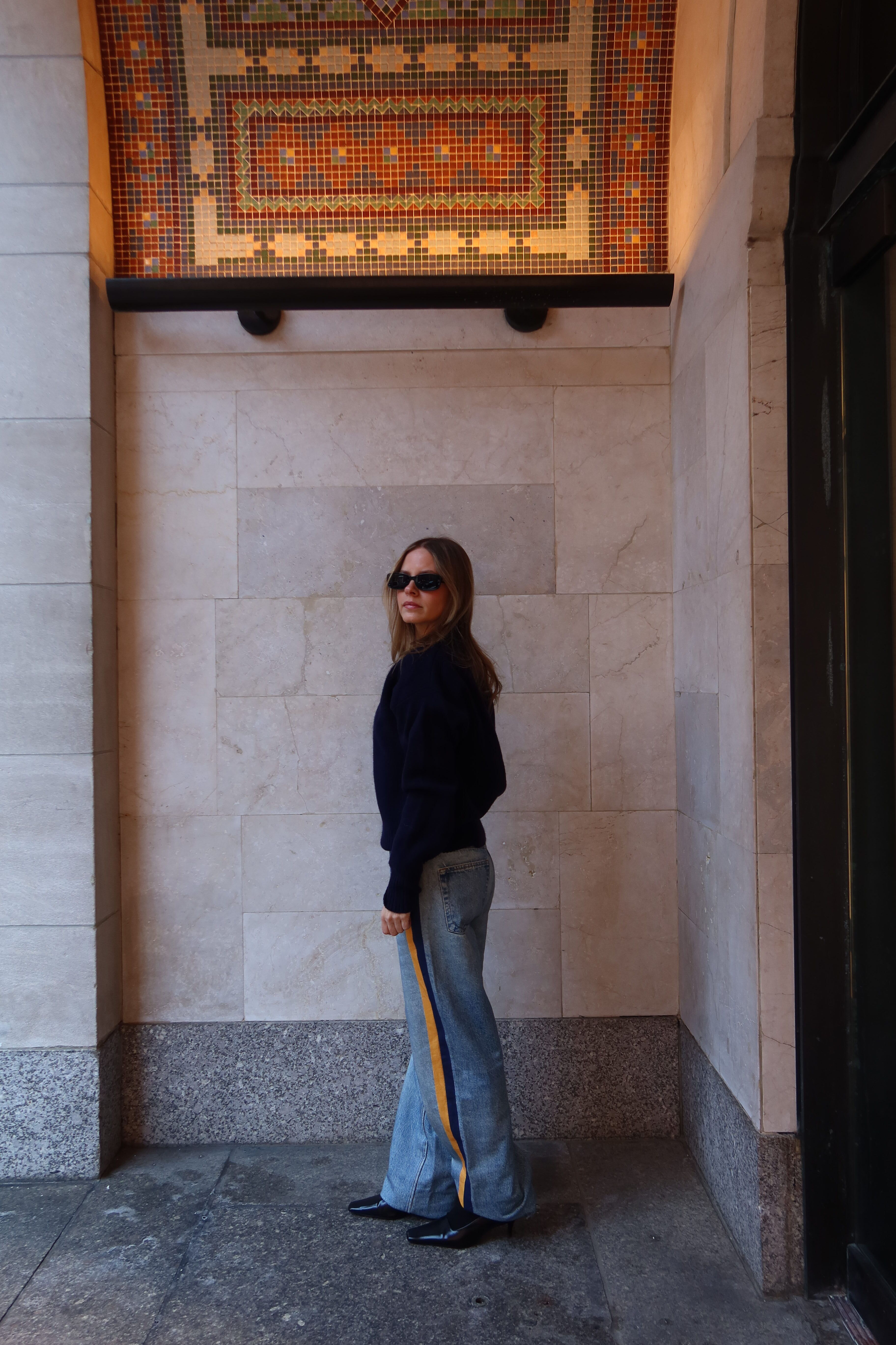 nikki wears rag &amp;amp; Bone miramar pants