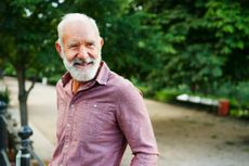 Portrait of a smiling pensioner