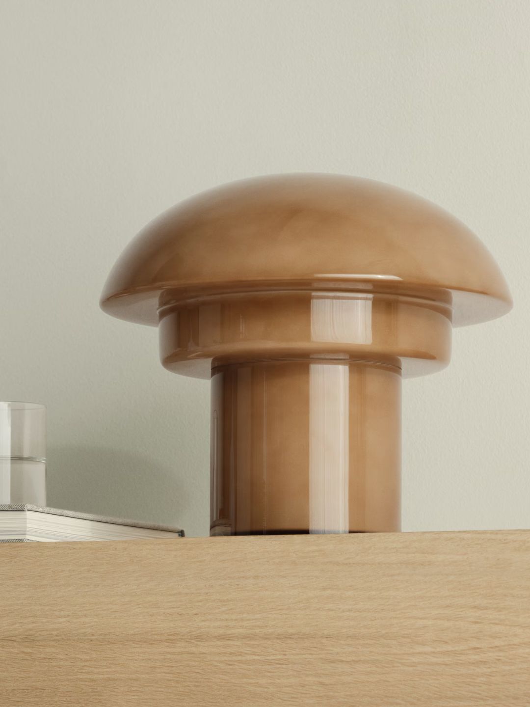 A sand beige glass table lamp from H&amp;amp;M