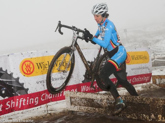 Elicia Hildenbrand (Team Rambuski Law) at the barrier