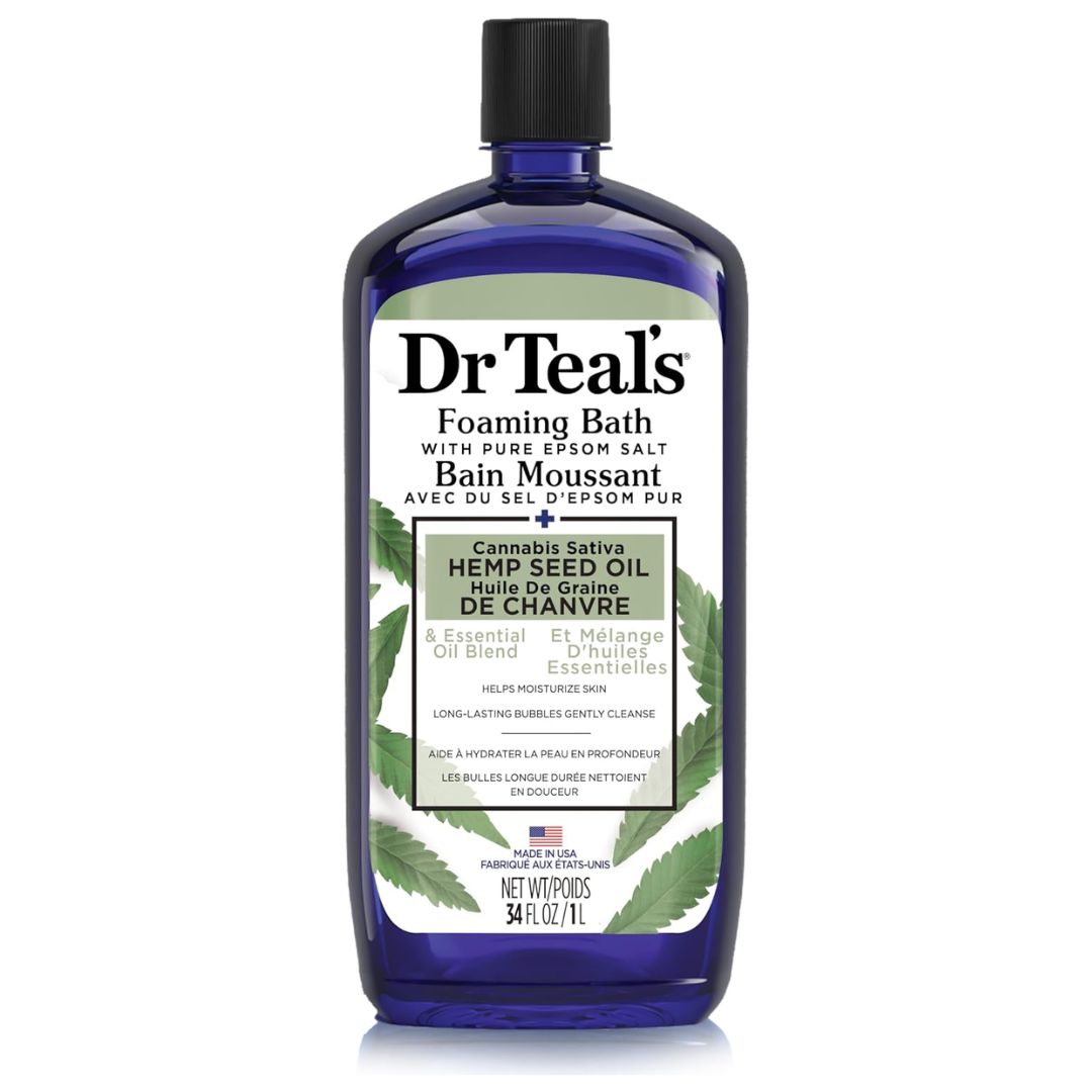 Dr Teal's Foaming Bath Pure Epsom Salt with Hemp Seed Oil