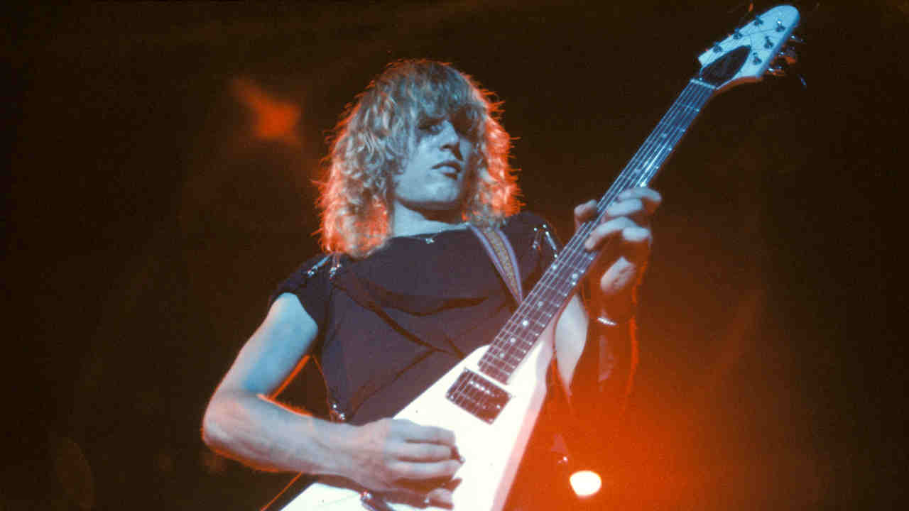 UFO&amp;rsquo;s Michael Schenker performing onstage in the 1970s