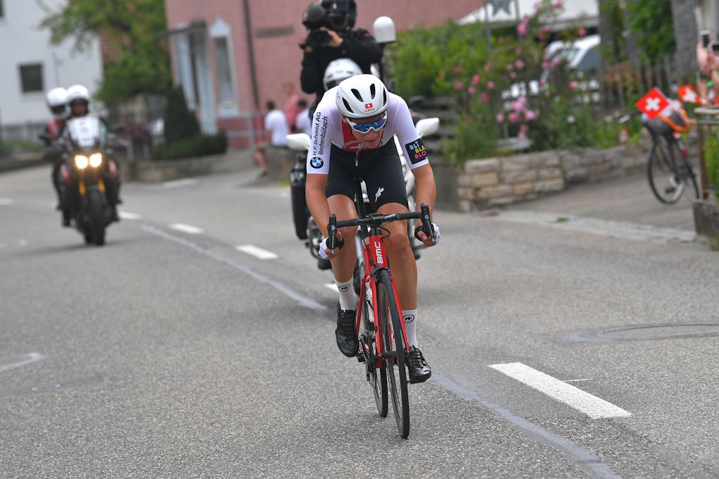 Gian Friesecke was the sole survivor of the breakaway during stage 4 at Tour de Suisse