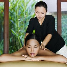 woman having relaxing massage