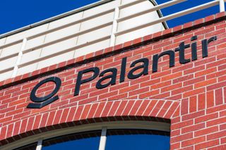 Brick building with Palantir sign on it