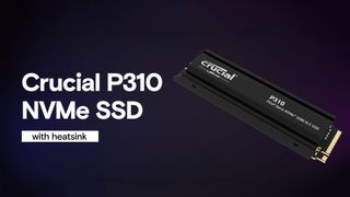 The Crucial P310 NVMe SSD with heatsink