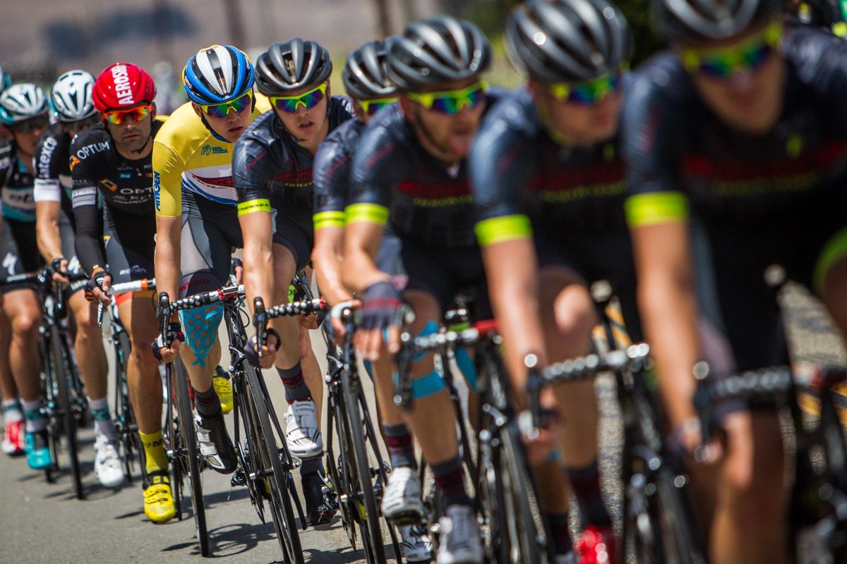 Toms Skujins (Hincapie) tucked in behind his teammates