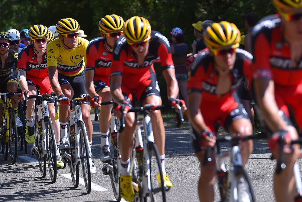 BMC line up in support of race leader Greg Van Avermaet
