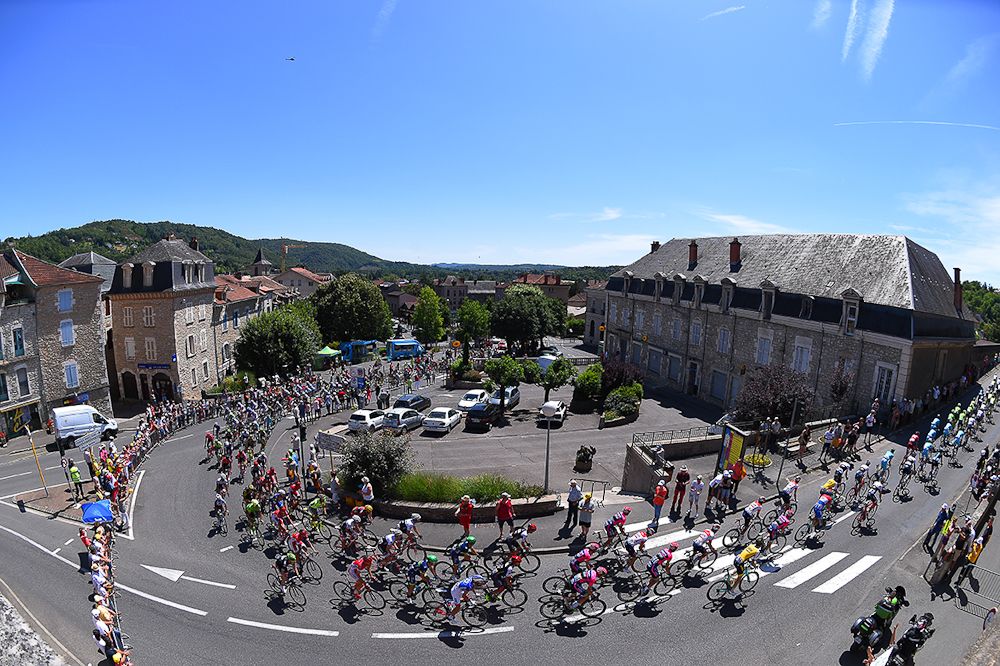 The peloton in action during stage 6 at the Tour de France