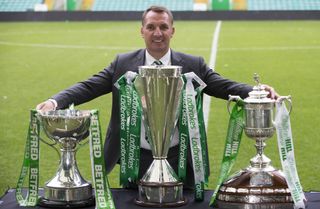 Brendan Rodgers won seven trophies during his time in charge of Celtic