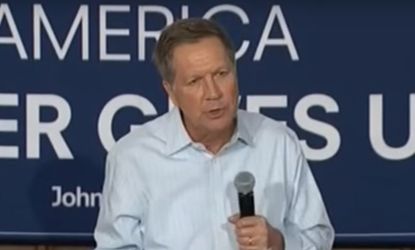 Kasich faces a confused voter.