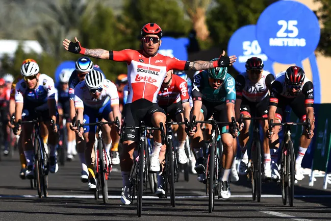 La prima tappa del Saudi Tour si conclude con il successo allo sprint di Caleb Ewan (Getty Images)