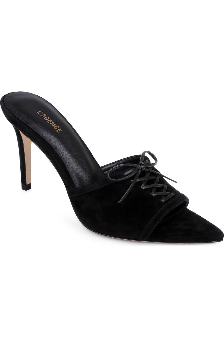 Thames Ii Lace Up Pointed Toe Leather Mule
