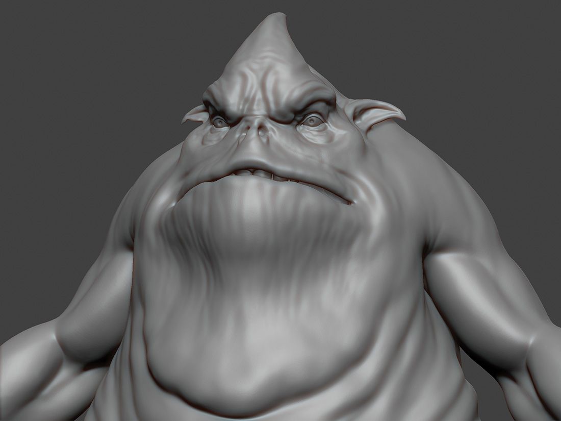 Early in the sculpting process, render your ZBrush model and use Photoshop&rsquo;s Liquify tool to quickly find a good overall shape for your creature