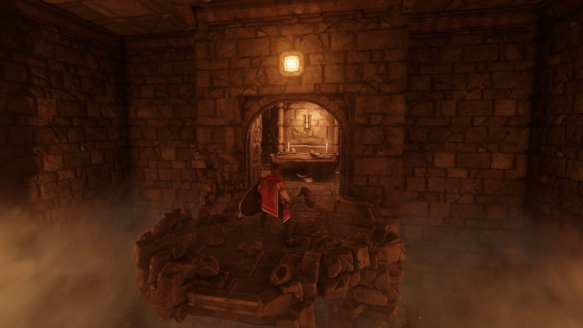 The Temple Ruin puzzle entrance from Celebrate the Flame quest in Enshrouded